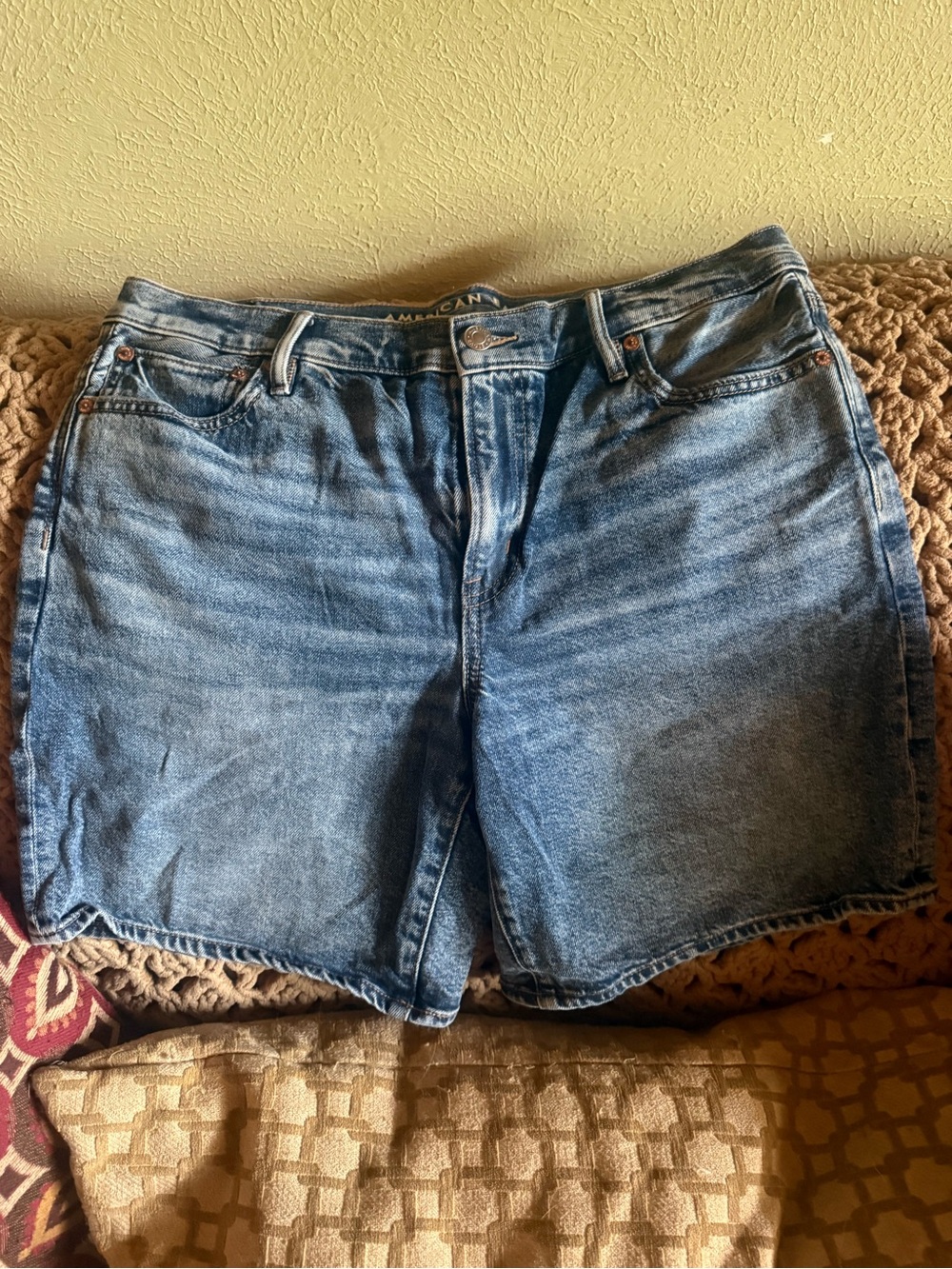 American Eagle Outfitters Light Blue Denim Jean Shorts
